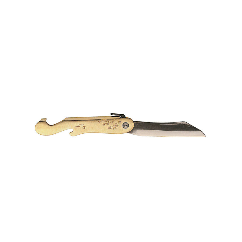 Klapptaschenmesser Fuji Higo Messing und Weisstahl | Mujun | Handmade in Japan