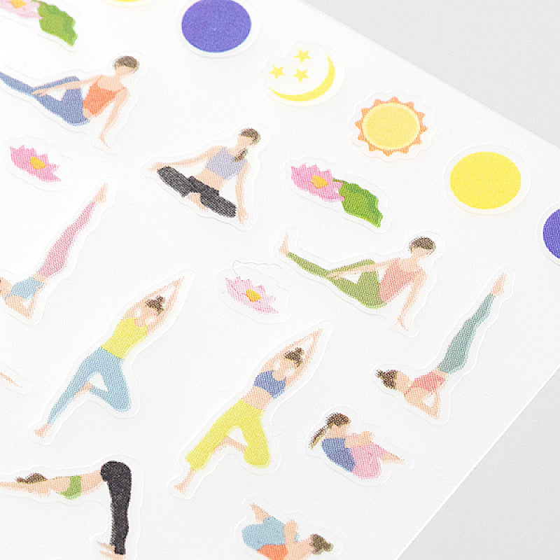 Ministicker-Set Yoga für Planer 122Stk | MIDORI | Made in Japan