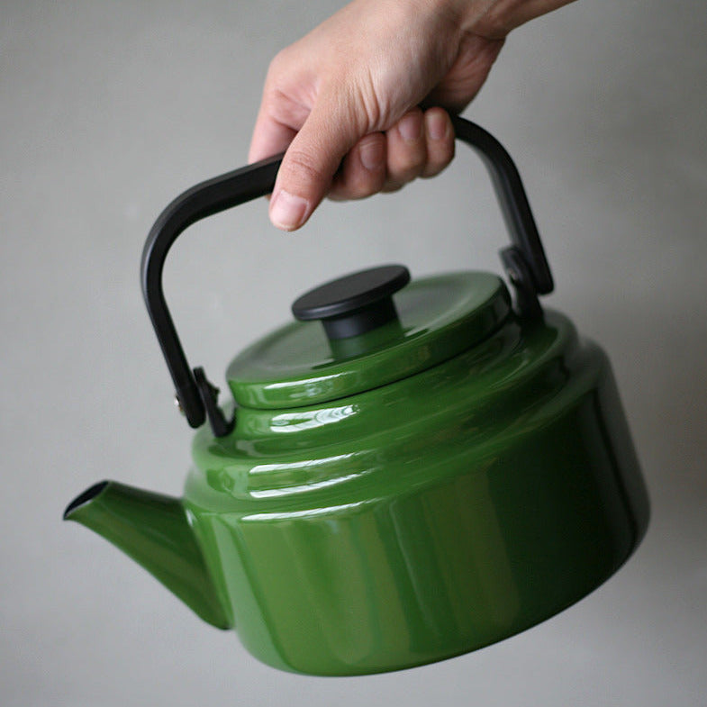 Wasserkocher aus Emaille 2.0 l | grün | Noda Horo | Made in Japan