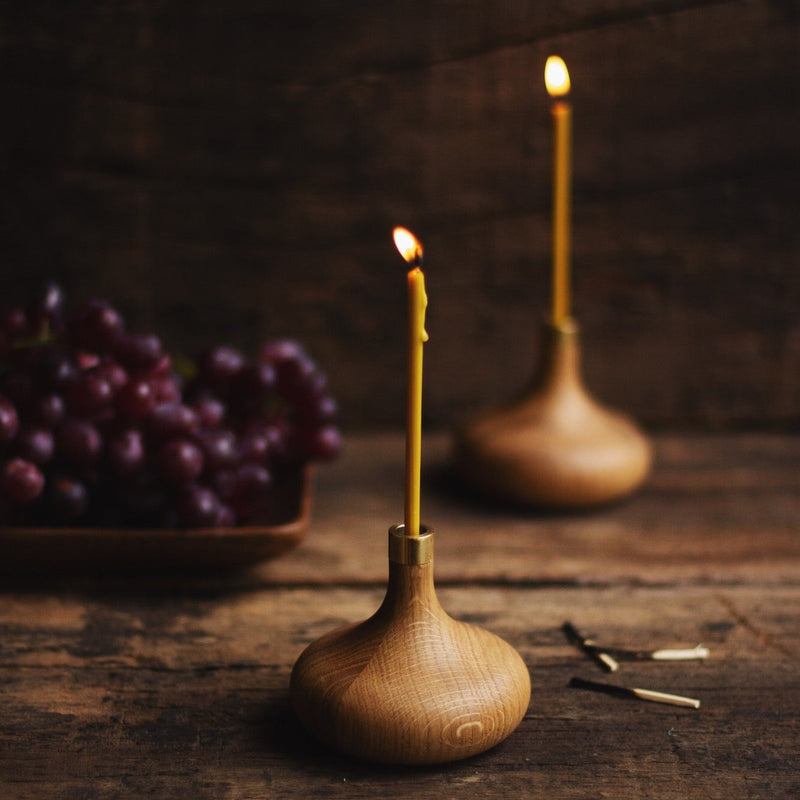 Kerzenständer aus Eichenholz geölt | OVO THINGS | Handmade in Litauen