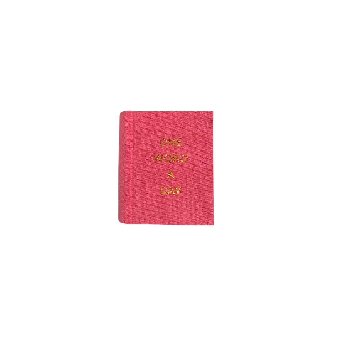 PAPERLUX STUDIO - Notizbuch | "One Word a Day" | pink Metallic Edition