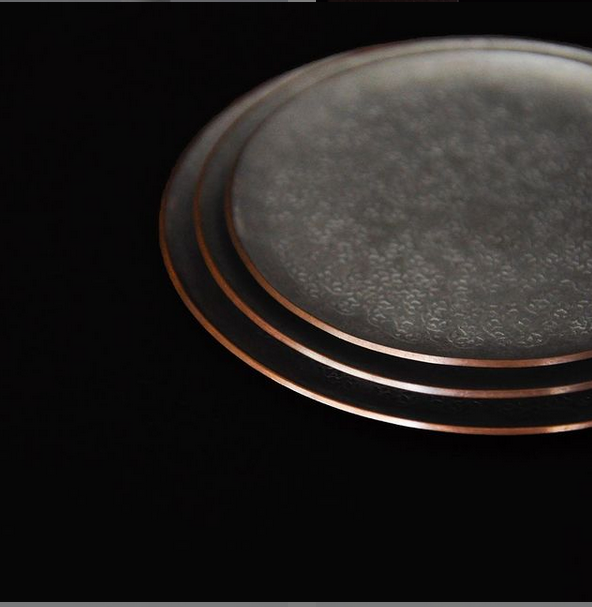 Untersetzer aus Kupfer verzinnt ø 90 mm | SIMPLICITY | Handmade in Japan