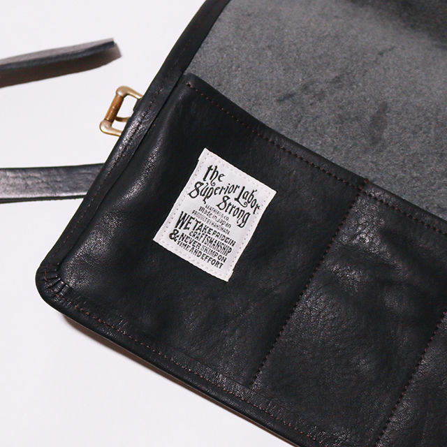 Rolletui aus schwarzem Leder | THE SUPERIOR LABOR | Handmade in Japan