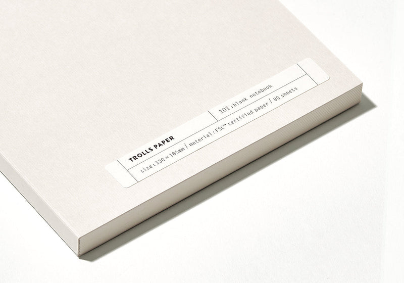 Notiz- & Skizzenbuch Plain note 101 blank | Trools Paper | Made in Seoul Südkorea