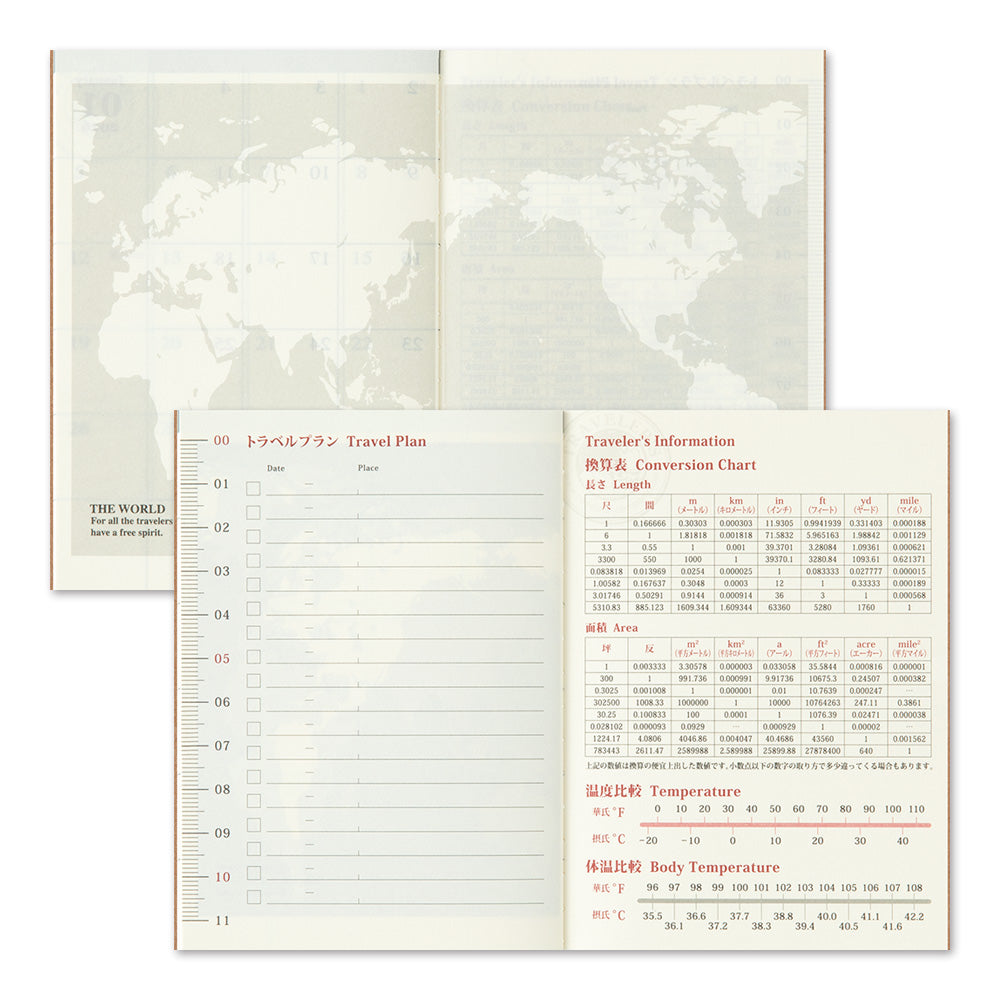 Agenda 2025 Monatsplaner Passport size | TRAVELER'S COMPANY | Made in Japan
