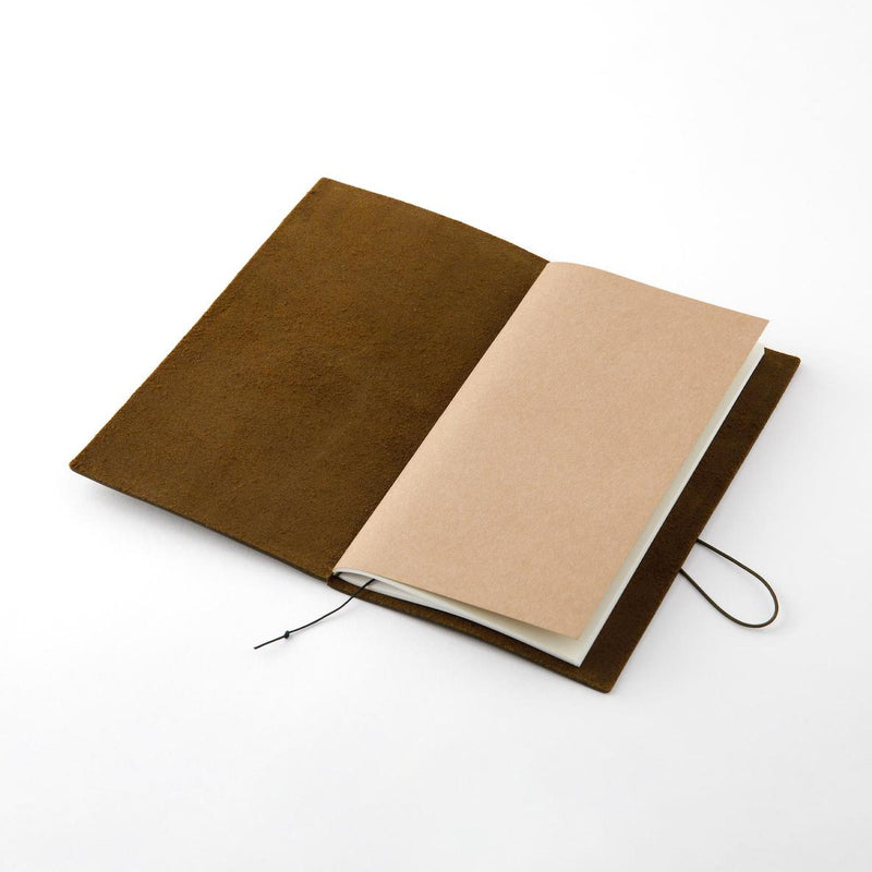 TRAVELER'S COMPANY - Traveler's Notebook Starter Kit | Lederfarbe olive Handmade in Japan/Thailand