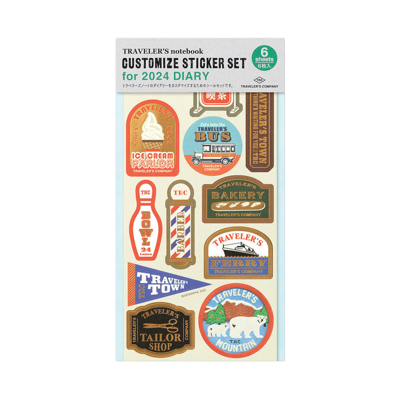 Sticker-Set für Agenda 2024 | TRAVELER'S COMPANY | Made in Japan