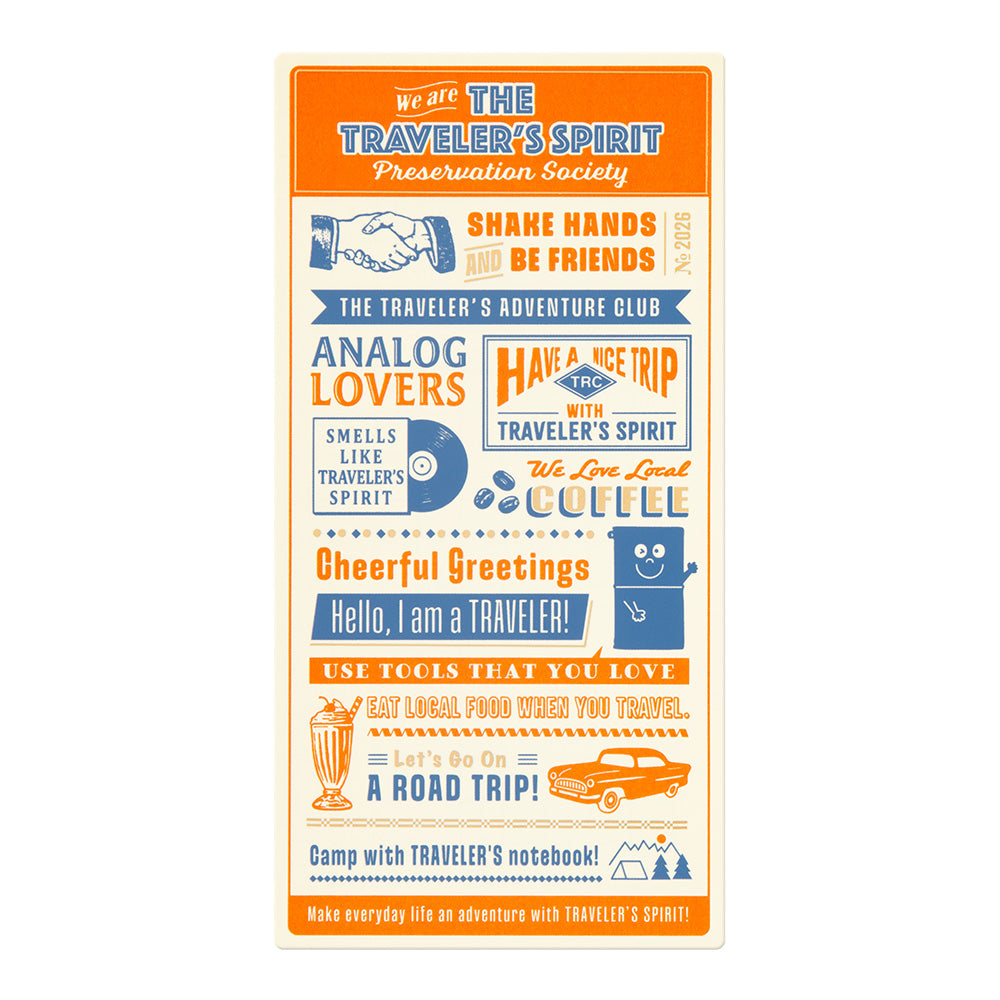 Schreibunterlage aus Kunststoff | Traveler's Notebook 2026 | Regular Size | Made in Japan