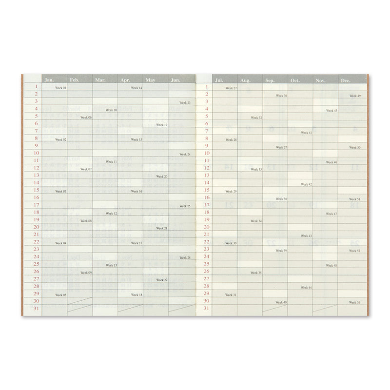 Agenda 2024 Monatsplaner Passport size | TRAVELER'S COMPANY | Made in Japan