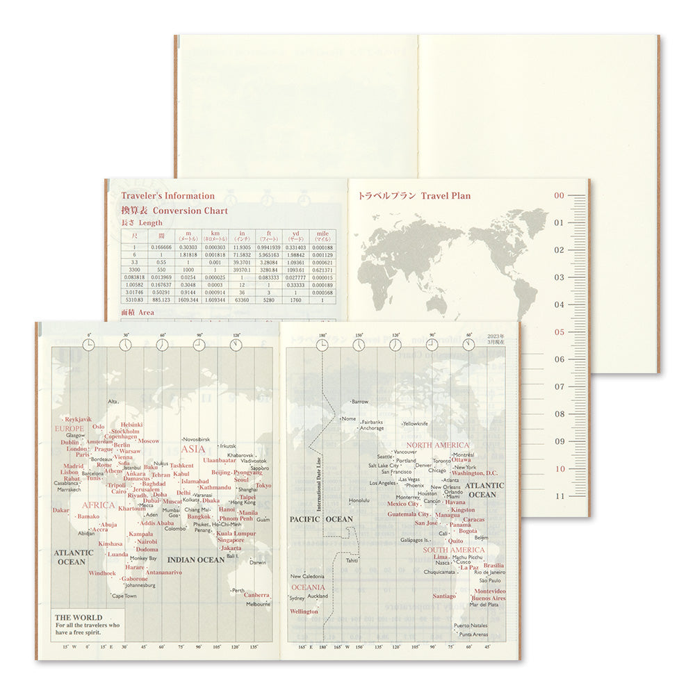 Agenda 2024 Monatsplaner Passport size | TRAVELER'S COMPANY | Made in Japan