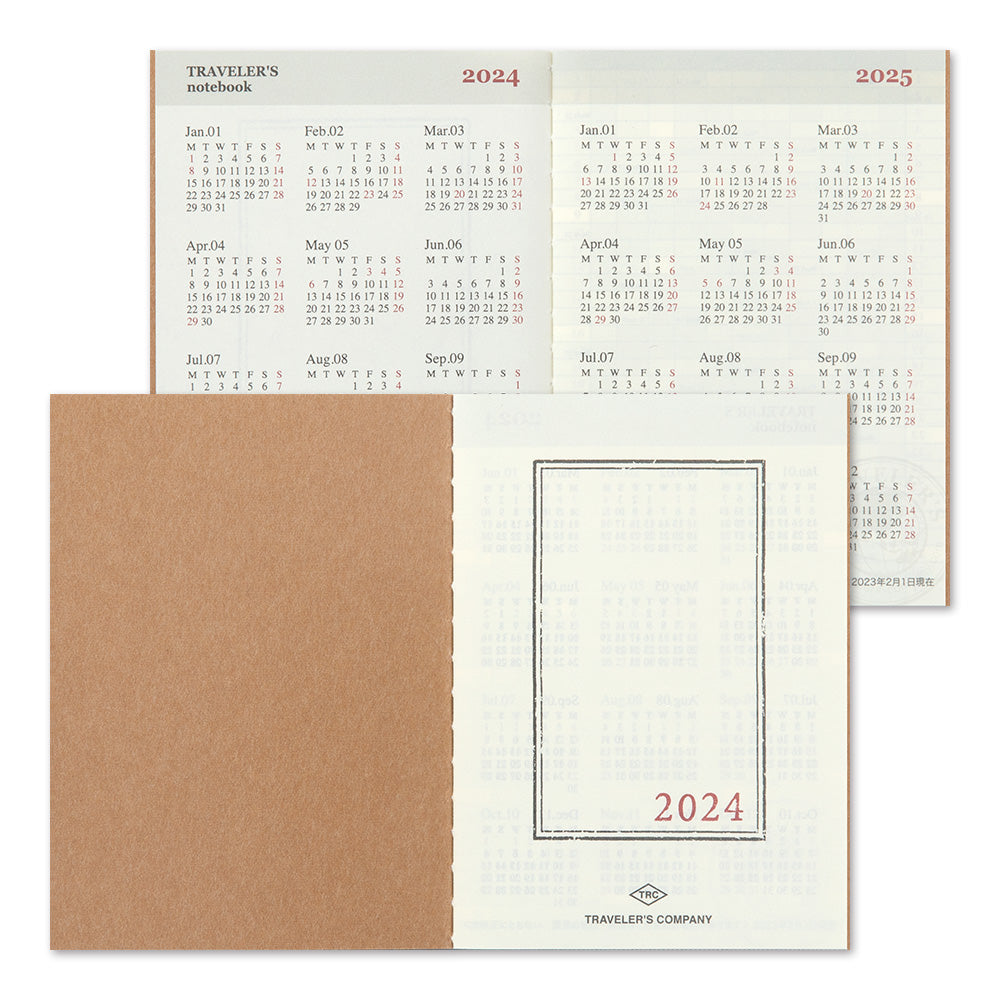 Agenda 2024 Monatsplaner Passport size | TRAVELER'S COMPANY | Made in Japan