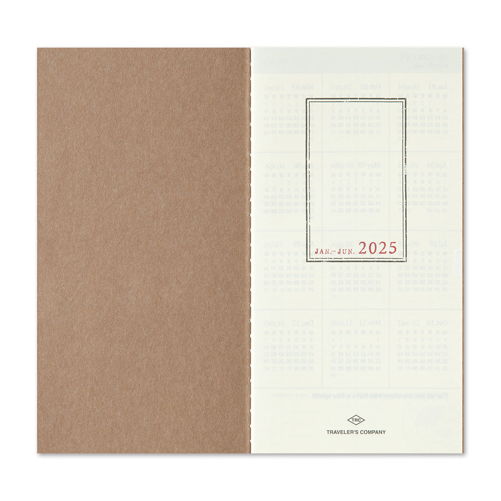 Agenda 2025 mit  horizontalem Wochenplaner Regular size | TRAVELER'S COMPANY | Made in Japan