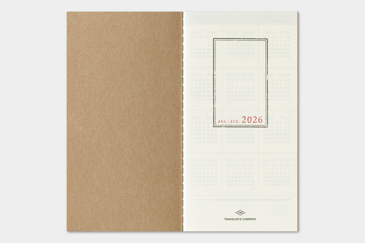 Agenda 2026 Wochenplaner vertikal | Regular size | TRAVELER'S COMPANY | Made in Japan
