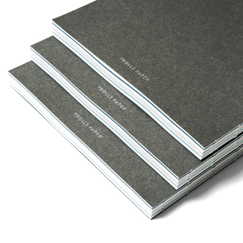Notizbuch Caprice melange gray | Trolls Paper | Handmade in Seoul Südkorea