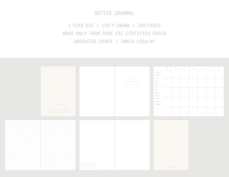 Kalender & Notizbuch 5mm Punktraster | Trools Paper | Made in Südkorea