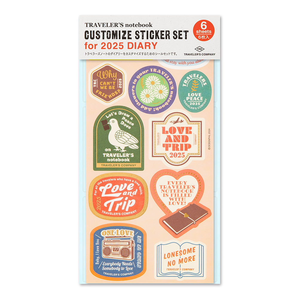 Sticker-Set für Agenda 2025 | TRAVELER'S COMPANY | Made in Japan