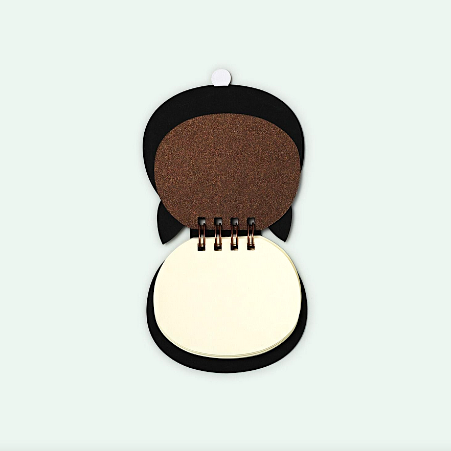 Cat Ring Memo Schwarz – Japanisches Notizbuch mit Spielmechanik | Yamama Japan