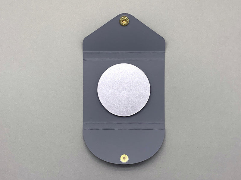 Runde Haftnotizen im Kartonetui silberfarben metallisch glänzenend | Ø 50 mm | YAMAMA | Made in Japan
