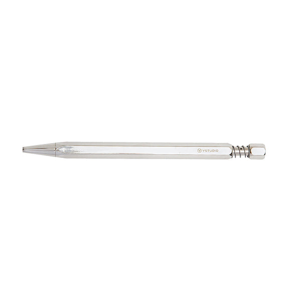 Kugelschreiber aus Messing Shiny Silver | Ballpoint Pen | Limited | ystudio | Made in Taiwan