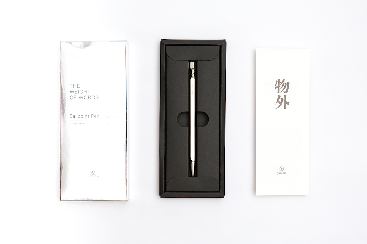 Kugelschreiber aus Messing Shiny Silver | Ballpoint Pen | Limited | ystudio | Made in Taiwan