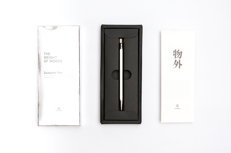 Kugelschreiber aus Messing Shiny Silver | Ballpoint Pen | Limited | ystudio | Made in Taiwan