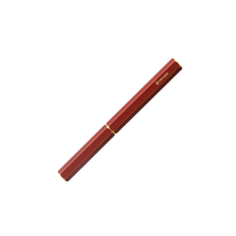 Füllfederhalter Classic Revolve rot lackiert aus Messing | YSTUDIO | Made in Taiwan