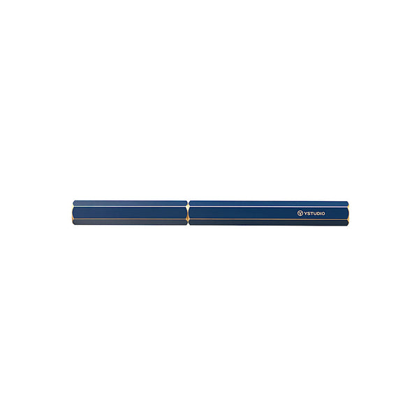 Füllfederhalter Classic Revolve blau lackiert aus Messing | YSTUDIO | Made in Taiwan