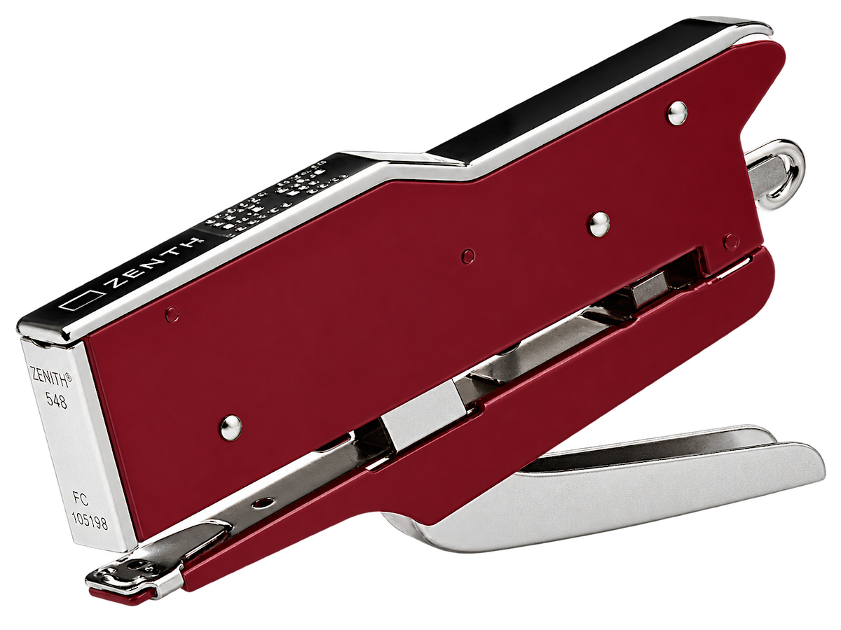 ZENITH 548 Handhefter in Burgundy Red aus Metall