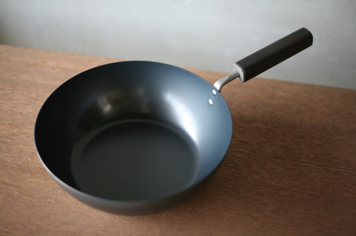 Bratpfanne tief Wok aus Stahl mit Bambusgriff Ø24cm | FD STYLE | Made in Japan