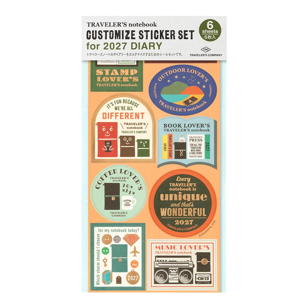 Traveler’s Company Sticker Set 2027 – limitierte Edition für Traveler’s Notebook