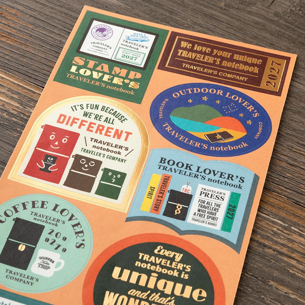 Traveler’s Company Sticker Set 2027 – limitierte Edition für Traveler’s Notebook