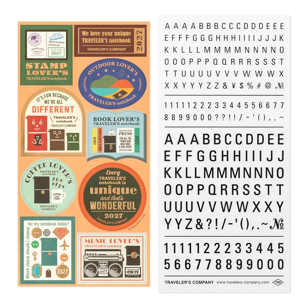 Traveler’s Company Sticker Set 2027 – limitierte Edition für Traveler’s Notebook