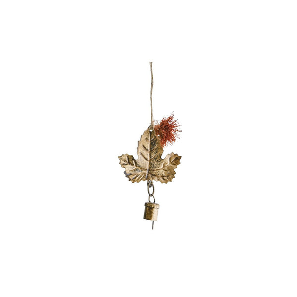 ASANDRI Ahornblattanhänger mit Glöckchen schöner Baumschmuck
