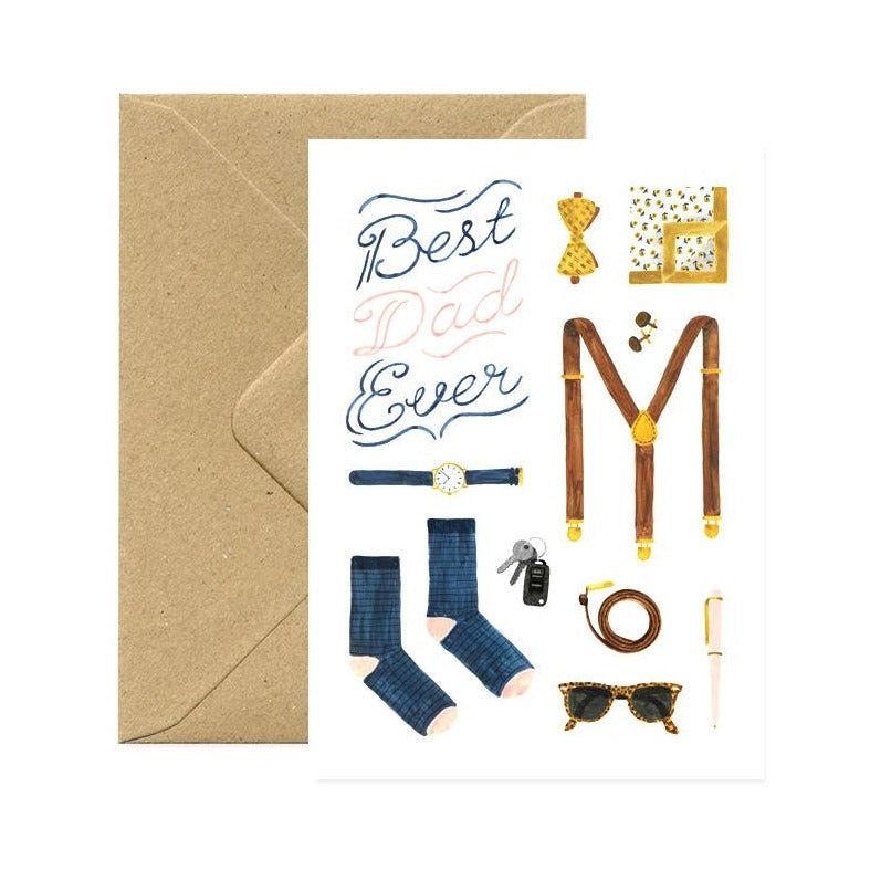 ALL THE WAYS TO SAY Best Dad Ever Karte Vatertag Printed in France