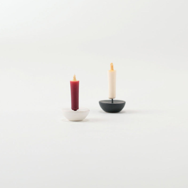 DAIYO kleiner Kerzenständer aus Keramik und Eisen Handmade in Japan
