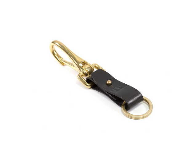 DIARGE hochwertiger Schlüsselanhänger aus Leder und Messing Handmade