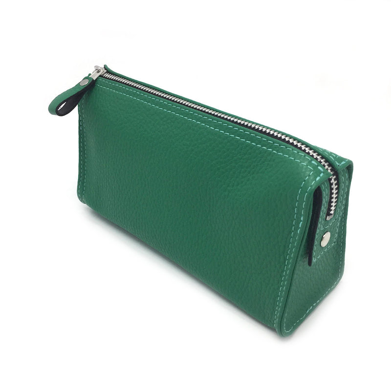 F.HAMMANN Kosmetiktasche aus pflanzlich gegerbtem Kalbsleder Handmade
