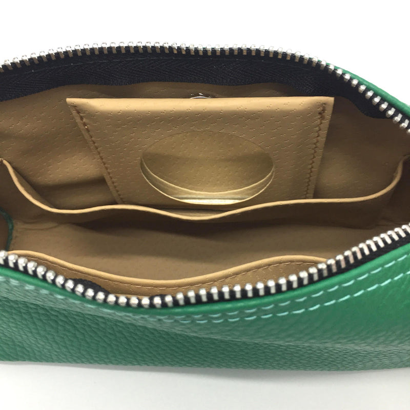 F.HAMMANN Kosmetiktasche aus pflanzlich gegerbtem Kalbsleder Handmade