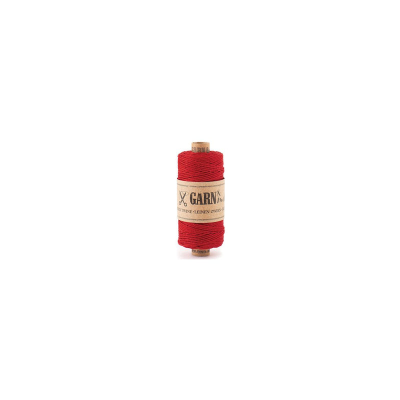 GARN & MEHR Leinen Zwirn 1mm in Rot aus 100% Leinen Made in Germany