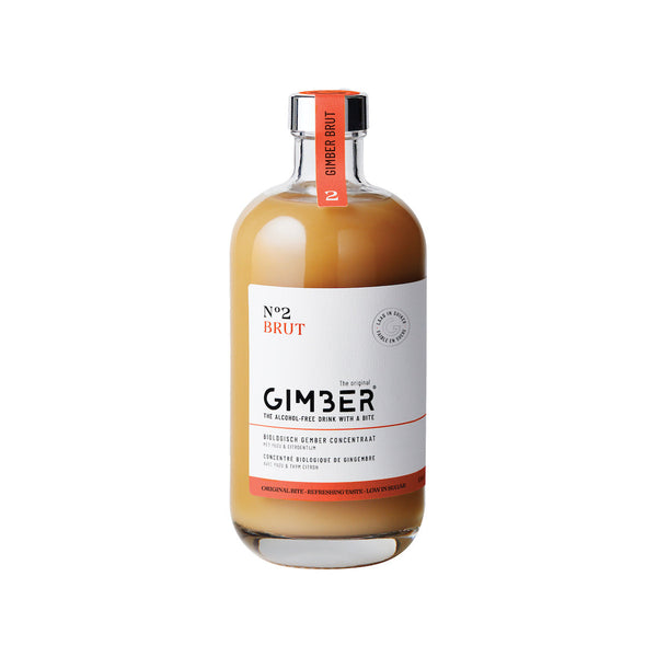 GIMBER - N°2 Brut 500ml alkoholfreie Ingweressenz | Made in Belgien