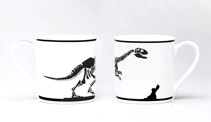 HAM PORZELLANTASSE Dino meet Rabbit Mug Gift Geschenk handmade Jo Ham