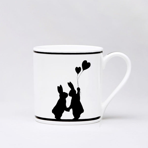 HAM PORZELLANTASSE Lovestruck Rabbit Mug Gift idea handmade Jo Ham