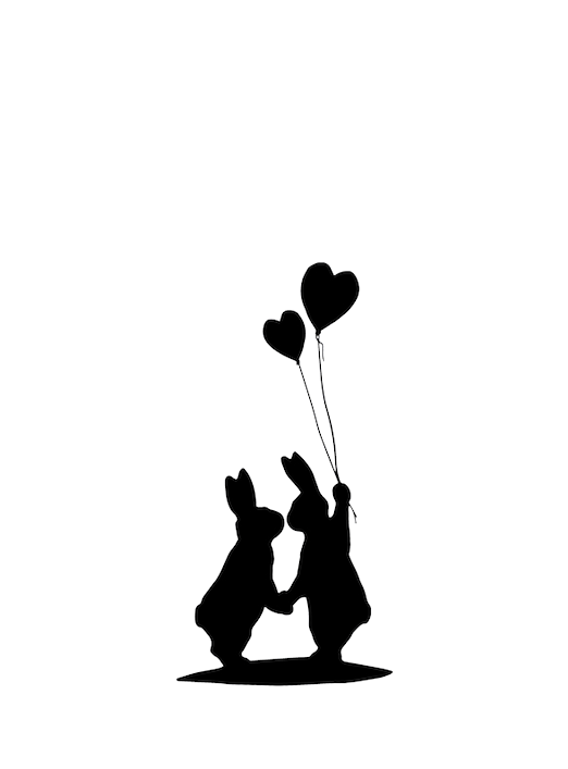 HAM, PRINT, Lovestruck Rabbit, Gift idea, handmade in England, Jo Ham