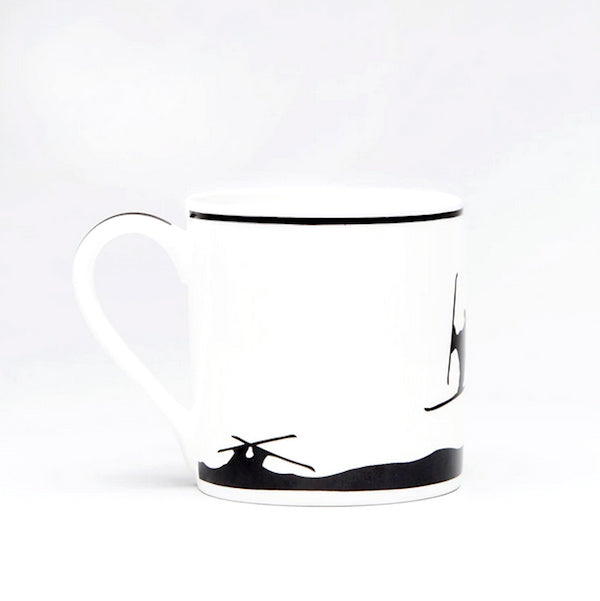 HAM PORZELLANTASSE Ski Jumping Rabbit Tea Mug Gift idea handpainted