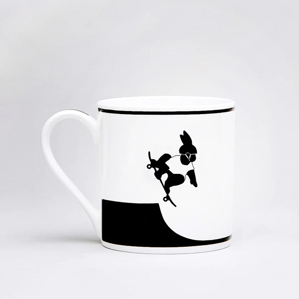 HAM | Porzellan-Tasse Skateboarding Rabbit - Hasen Mug handmade in UK