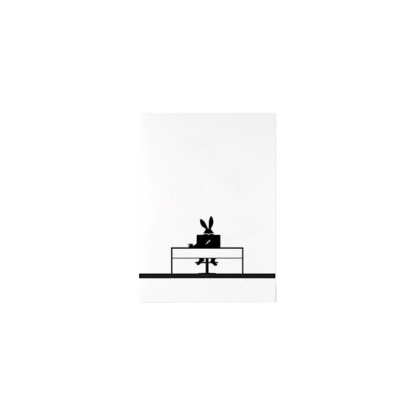 HAM - Grusskarte Working Rabbit | Hasen Klappkarte | Handmade in UK