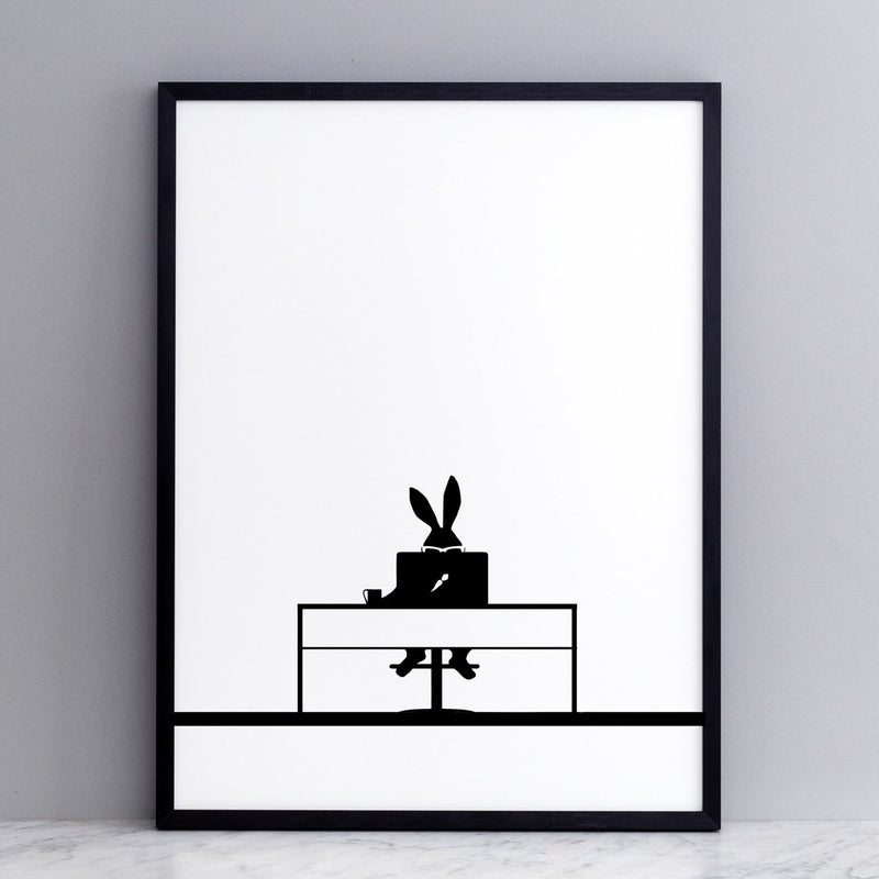 HAM, PRINT, Working Rabbit, Gift idea, handmade in England, Jo Ham