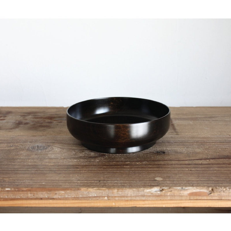 HATASHIKKI wischlackierte Reisschale aus Erlenholz Handmade Japan