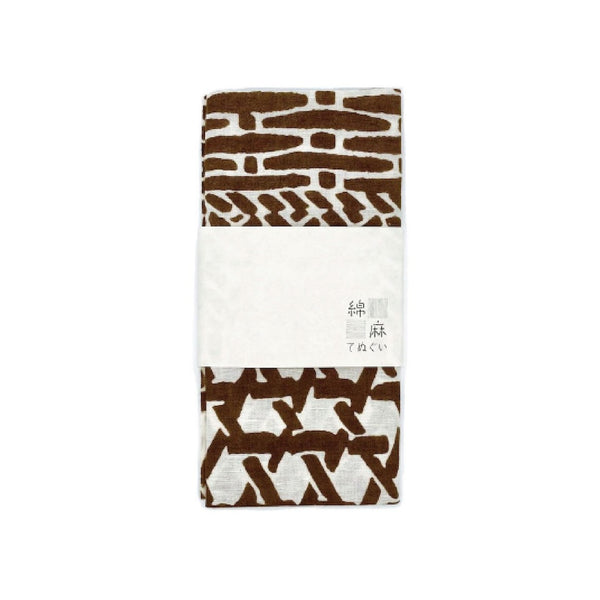 KAMAWANU Tenugui Kunstvolles Küchentuch Linen/Cotton Mix Made in Japan