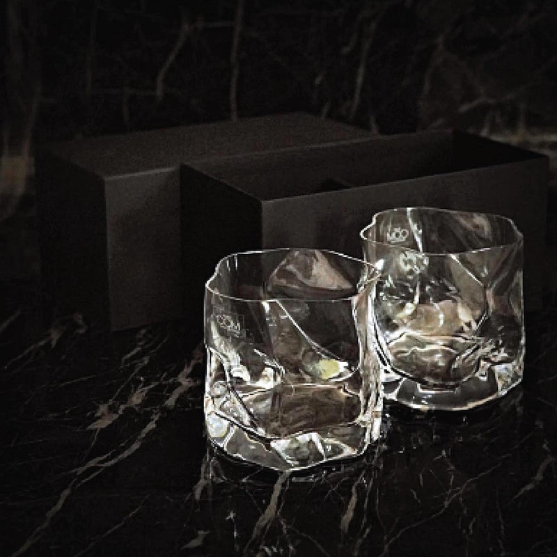 KIMURA GLASS Crumple Glass Gift Box Old fashioned Masterpiece Japan